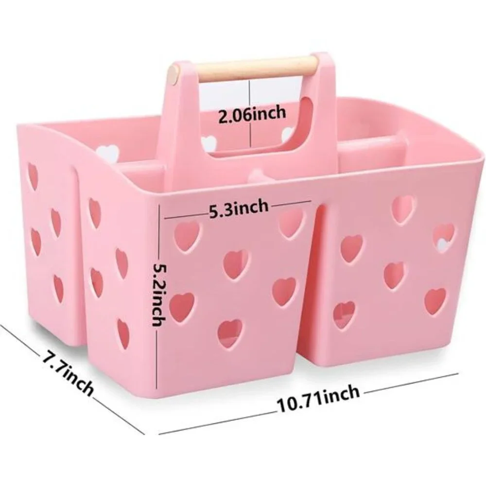 Portable Shower Caddy Plastic Shower Basket Organizer Divided Bathroom